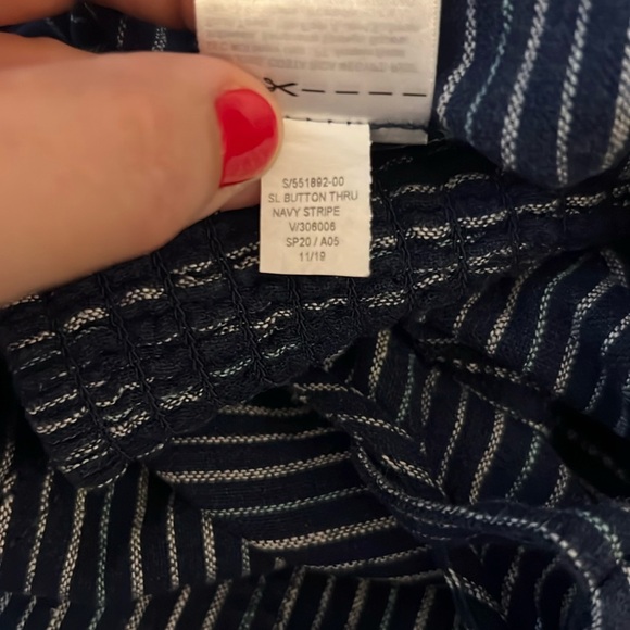 Old Navy Blue Striped Jumpsuit with Pockets - Picture 4 of 10